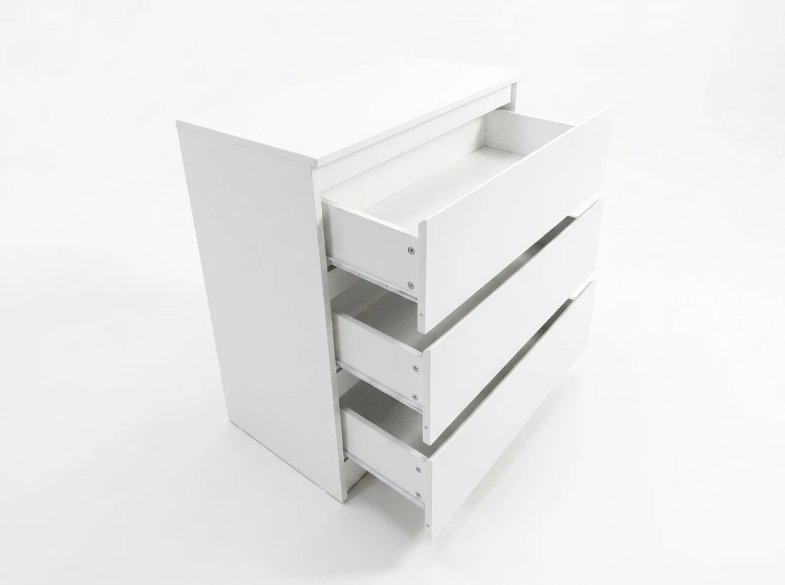 Cassettiera 3S 70x77 cm Fabio bianco