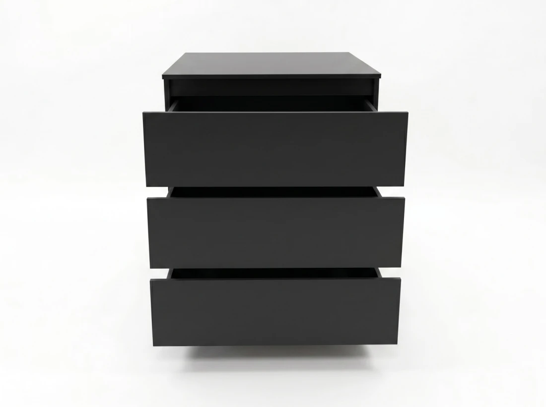 Cassettiera 3S 70x77 cm Fabio nero