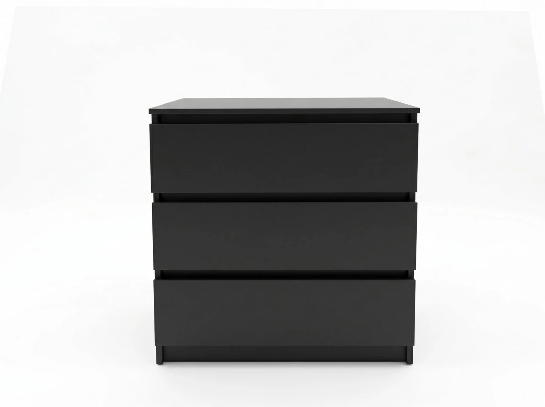 Cassettiera 3S 70x77 cm Fabio nero