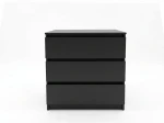 Cassettiera 3S 70x77 cm Fabio nero