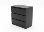Cassettiera 3S 70x77 cm Fabio nero