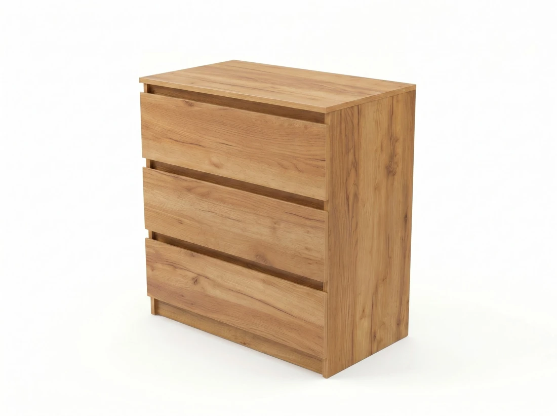 Cassettiera 3S 70x77 cm Fabio rovere artigianale