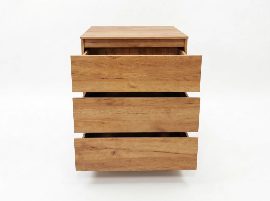 Cassettiera 3S 70x77 cm Fabio rovere artigianale
