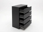 Cassettiera 4S 70x100 cm Fabio nero