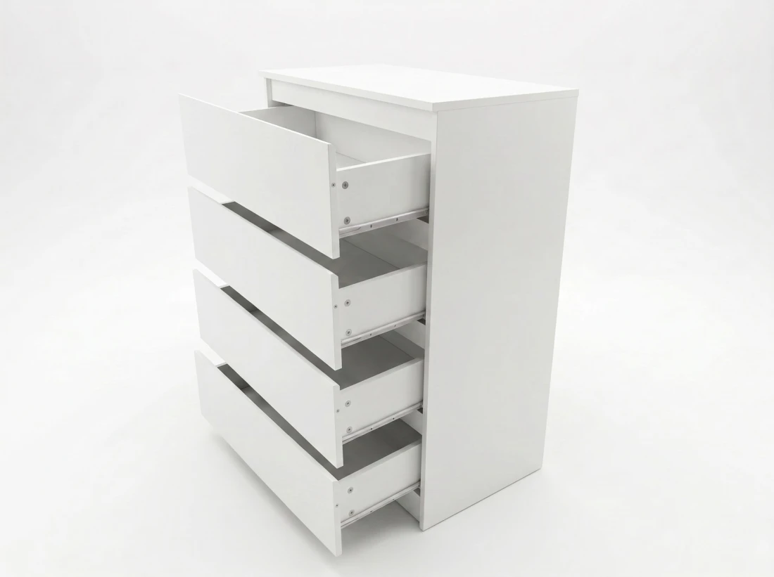 Cassettiera 4S 70x100 cm Fabio bianco