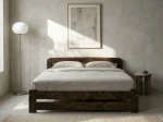 Letto 120x200 Lidia in pino colore noce
