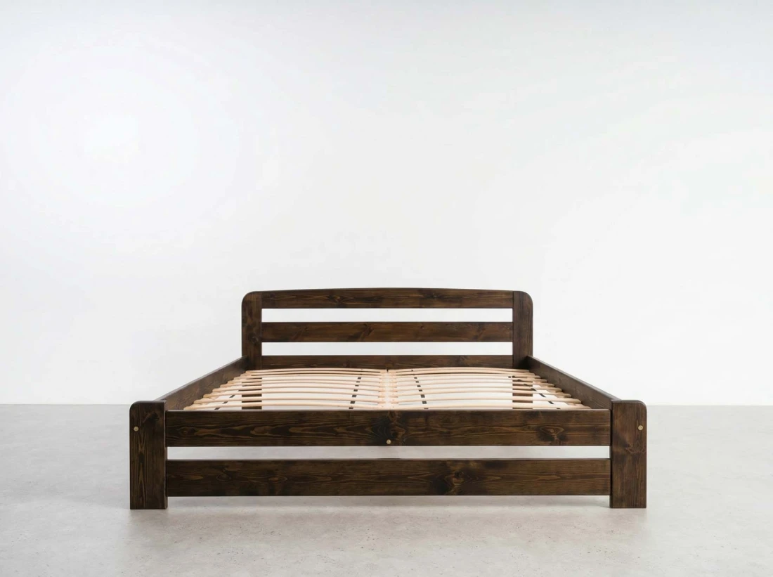 Letto in pino 180x200 Lidia colore noce