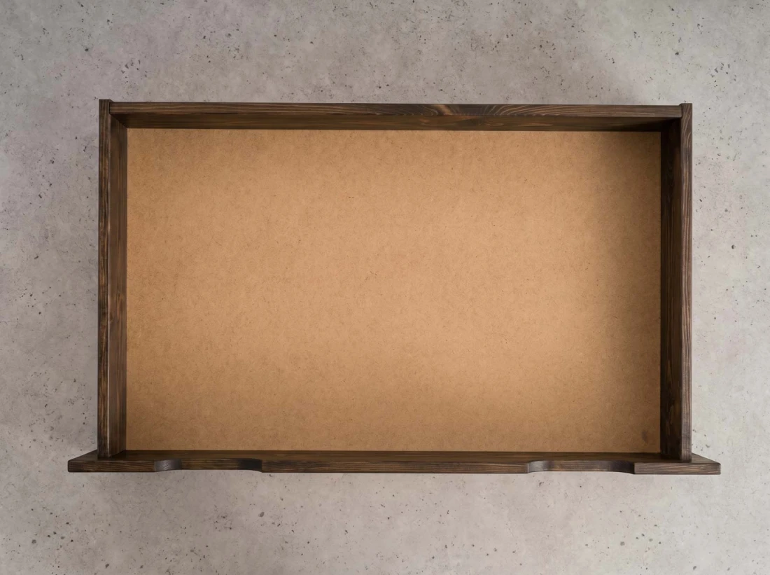 Cassetto da letto in pino 98cm noce
