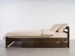 Cassetto da letto in pino 150 cm noce