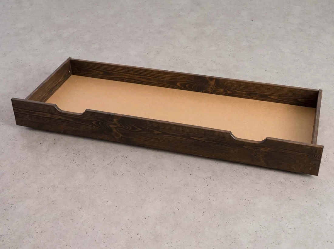 Cassetto da letto in pino 150 cm noce