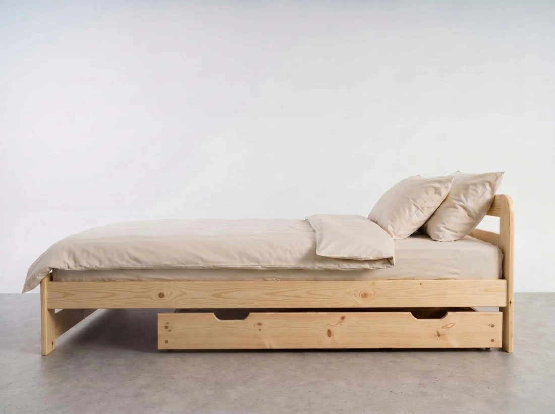 Cassetto da letto in pino 150cm pino