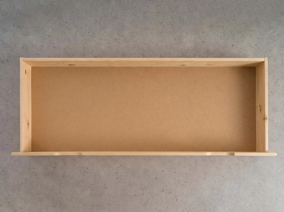 Cassetto da letto in pino 150cm pino