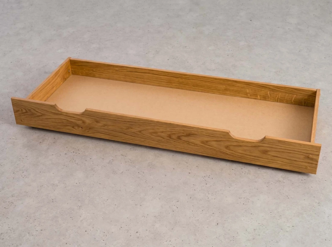 Cassetto da letto in pino 150cm rovere