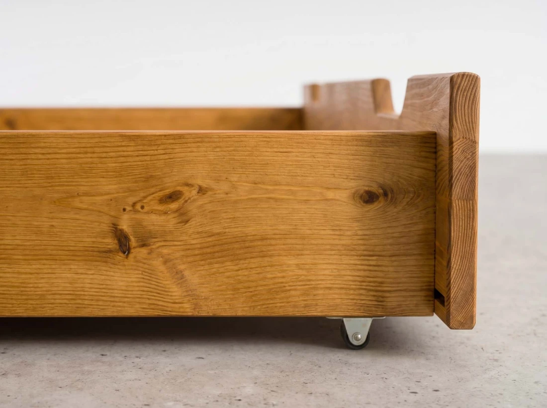 Cassetto da letto in pino 198cm rovere
