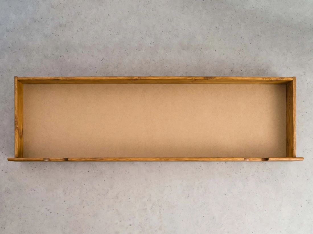 Cassetto da letto in pino 198cm rovere