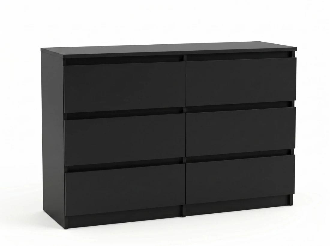 Cassettiera 6S 120x77 cm Fabio nero