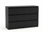 Cassettiera 6S 120x77 cm Fabio nero