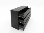 Cassettiera 6S 120x77 cm Fabio nero