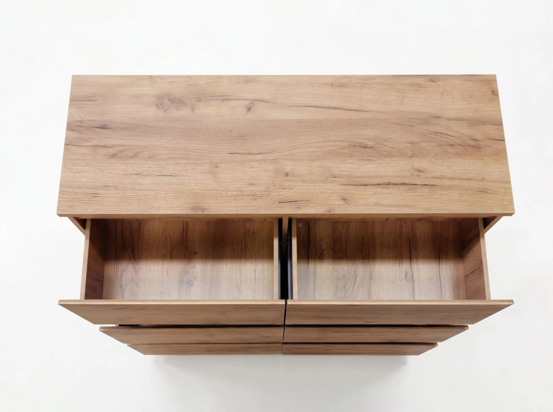 Cassettiera 6S 120x77 cm Fabio rovere artigianale