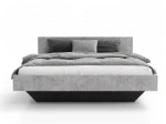 Letto levitante 180x200 cemento + nero DM2 realizzato con pannello per mobili