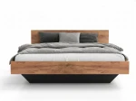 Letto levitante 120x200 rovere artigianale + nero DM2 realizzato con pannello per mobili