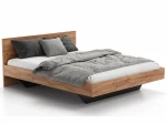 Letto levitante 120x200 rovere artigianale + nero DM2 realizzato con pannello per mobili