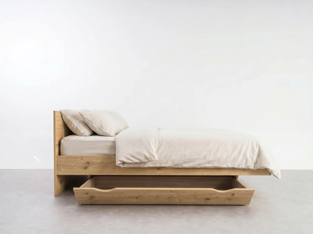 Cassetto con ruote sotto letto, DM2 Rovere Artisan