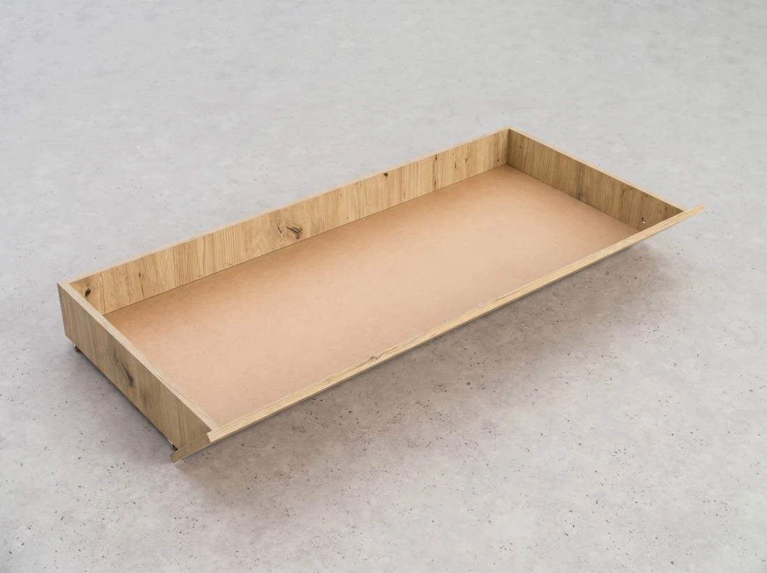 Cassetto con ruote sotto letto, DM2 Rovere Artisan