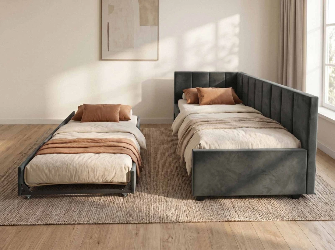 Divano letto a due posti 90x200 con struttura Dan Bluvel 18