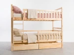 Letto a castello in legno 90x200 con cassetti P4S in pino