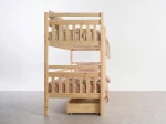 Letto a castello in legno 90x200 con cassetti P4S in pino
