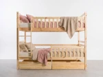 Letto a castello in legno 90x200 con cassetti P4S in pino