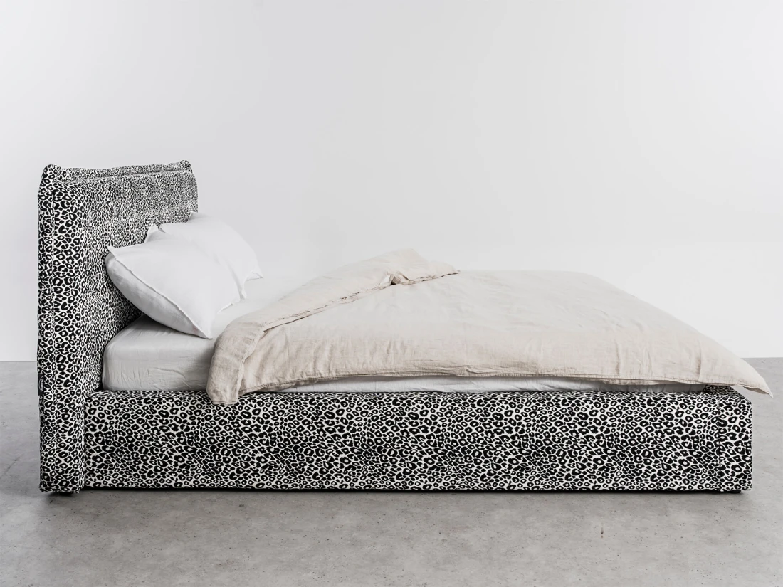 Letto imbottito 180x200 con contenitore grigio PRO line 19 Wild 219