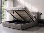 Letto imbottito 160x200 con contenitore grigio PRO line 19 Wild 219