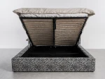 Letto imbottito 140x200 con contenitore grigio PRO line 19 Wild 219