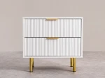 Comodino 2S 60x39 cm Riff bianco