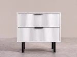 Comodino 2S 60x39 cm Riff bianco