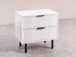 Comodino 2S 60x39 cm Riff bianco