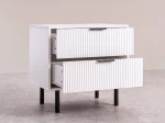 Comodino 2S 60x39 cm Riff bianco