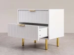 Comodino 2S 60x39 cm Riff bianco
