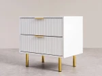 Comodino 2S 60x39 cm Riff bianco