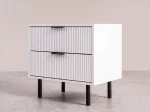Comodino 2S 60x39 cm Riff bianco