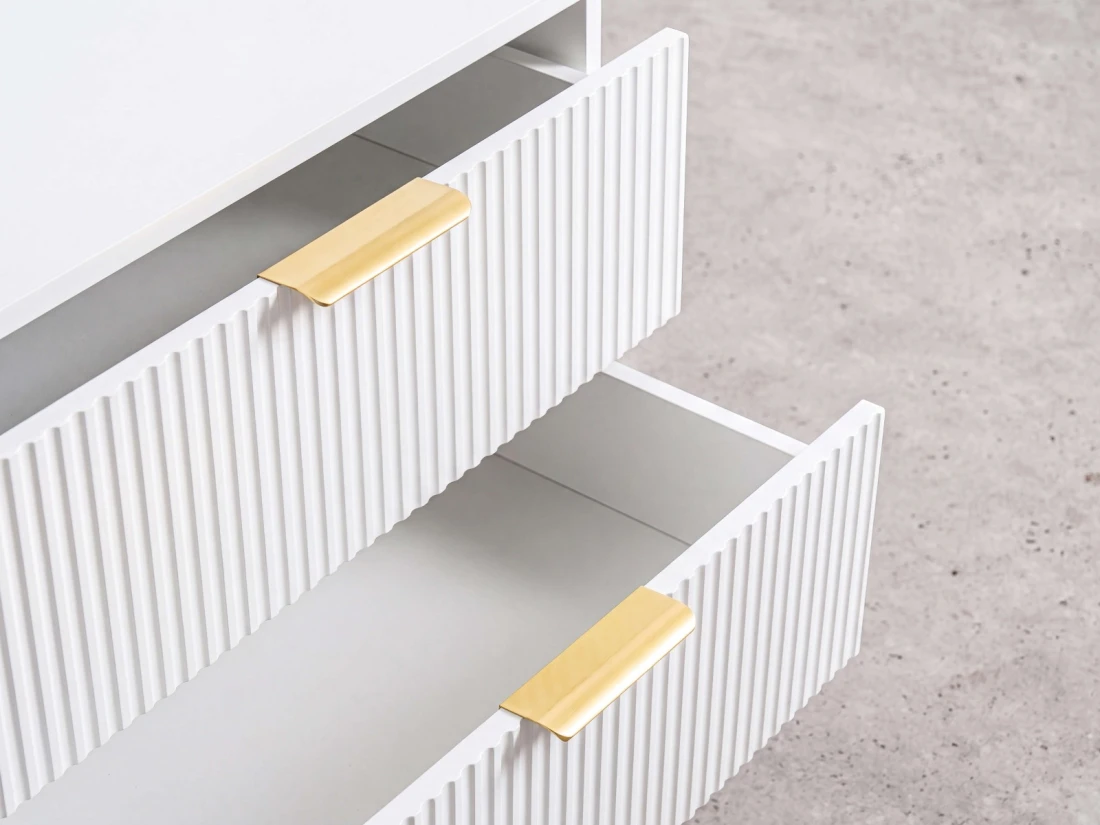 Comodino 2S 60x39 cm Riff bianco