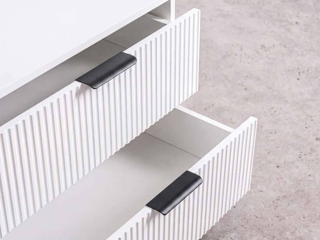 Comodino 2S 60x39 cm Riff bianco