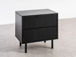 Comodino 2S 60x39 cm Riff nero