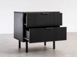 Comodino 2S 60x39 cm Riff nero