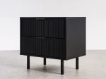 Comodino 2S 60x39 cm Riff nero