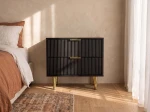 Comodino 2S 60x39 cm Riff nero