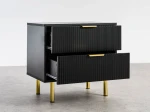 Comodino 2S 60x39 cm Riff nero