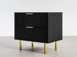Comodino 2S 60x39 cm Riff nero